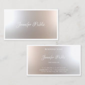 Carte De Visite Calligraphie Script Beauté Salon Modèle Élégant (Devant / Derrière)