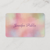 Carte De Visite Calligraphie Script Modèle Élégant Couleurs modern (Devant)