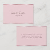 Carte De Visite Calligraphie Script Modèle Rose Gold Elegant (Devant / Derrière)