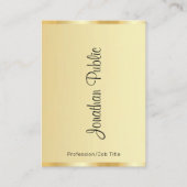 Carte De Visite Calligraphie Script Nom Or Look Vertical moderne (Devant)