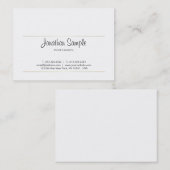 Carte De Visite Calligraphie Script Or Design élégant Luxe (Devant / Derrière)