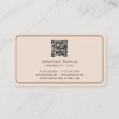 Carte De Visite Calligraphie Script Terracotta Premium Silk Luxe (Dos)