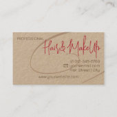 Carte De Visite Calligraphie Signature Professional Coiffure Studi (Dos)