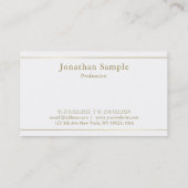 Carte De Visite Calligraphie tendance Gold Script Glamor Luxe Desi (Dos)