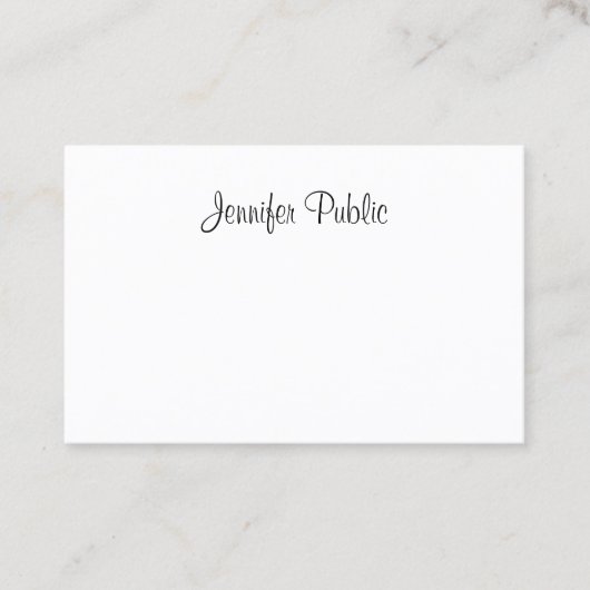 Carte De Visite Calligraphie tendance manuscrite Script élégant To (Devant)
