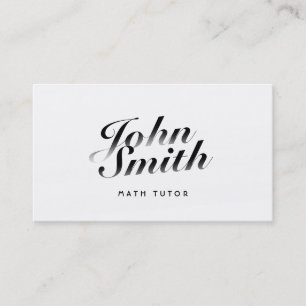 Carte de visite calligraphique chic de tuteur de