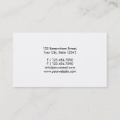 Carte de visite calligraphique chic de tuteur de (Dos)