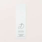 Carte De Visite Calligraphy trendy classical script monogram grey (Extérieur déplié)