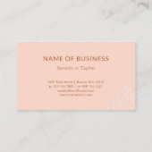 Carte De Visite Calme Bleu & Orange Verdure Feuille (Dos)