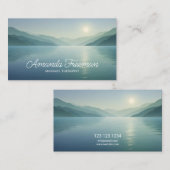 Carte De Visite Calme Nature Paysage Massage Thérapiste (Devant / Derrière)