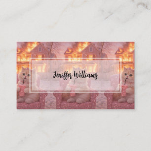 Carte De Visite Calmer la princesse chat pendant le chaos total