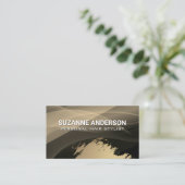 Carte De Visite Calques Abstraits | Or brossé (Debout devant)