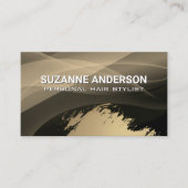 Carte De Visite Calques Abstraits | Or brossé (Devant)