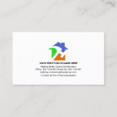 Carte De Visite Calques bleu monochrome Handyman Home Tools (Dos)