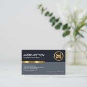 Carte De Visite Calques Bleus simples et élégants Bleus Bleu Bande (Debout devant)