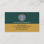 Carte De Visite Calques de colonne rétrospectifs Gold Globe (Dos)