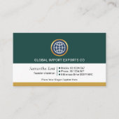 Carte De Visite Calques de colonne rétrospectifs Gold Globe (Devant)