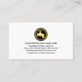 Carte De Visite Calques de plomberie professionnels rétro (Dos)