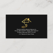 Carte De Visite Calques électriques gris noir rétro (Dos)