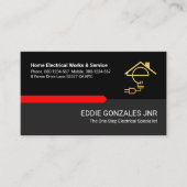 Carte De Visite Calques électriques gris noir rétro (Devant)