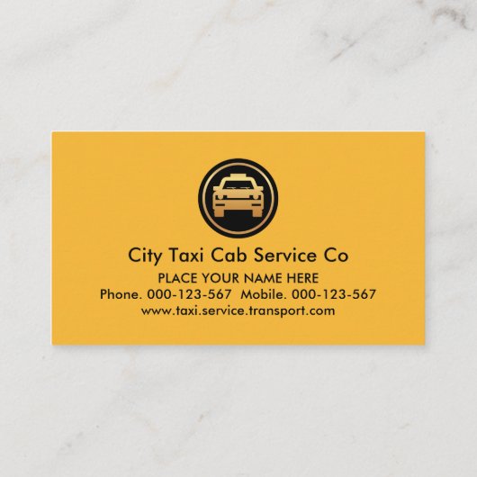 Carte De Visite Calques en bande élégants Taxi Conduite (Dos)