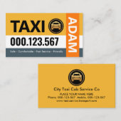 Carte De Visite Calques en bande élégants Taxi Conduite (Devant / Derrière)