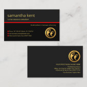 Carte De Visite Calques gris élégants Consultant en main-d'oeuvre (Devant / Derrière)