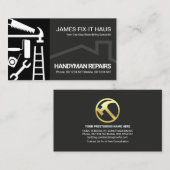 Carte De Visite Calques gris-noir Outils manuel (Devant / Derrière)