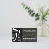 Carte De Visite Calques gris-noir Outils manuel (Debout devant)