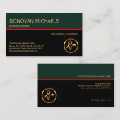 Carte De Visite Calques rétro stylés Red Line Butler Event Planner (Devant / Derrière)