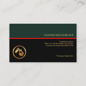 Carte De Visite Calques rétro stylés Red Line Ingénieur chimique (Dos)