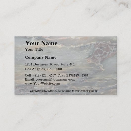 Carte De Visite Calques Rock Solid Earth (Devant)