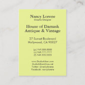 Carte De Visite CAMBRIA aux nuances du vert (Dos)