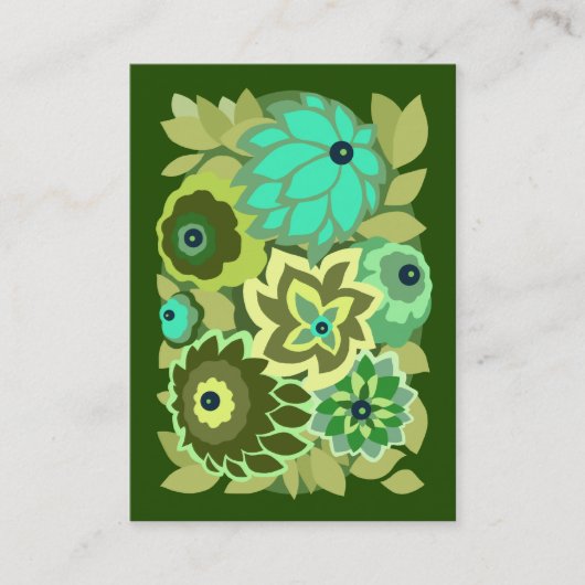 Carte De Visite CAMBRIA aux nuances du vert (Devant)