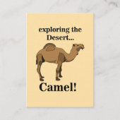Carte De Visite Camel Desert Animal Funny (Devant)