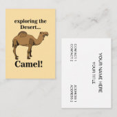 Carte De Visite Camel Desert Animal Funny (Devant / Derrière)