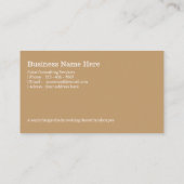 Carte De Visite Camel | "L'élégance du désert" (Dos)