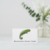 Carte De Visite Caméléon vert (Debout devant)