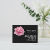 Carte De Visite Camelia rose - Noir (Debout devant)