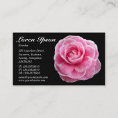 Carte De Visite Camelia rose - Noir (Dos)