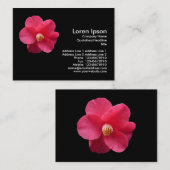 Carte De Visite Camelia rouge - Noir (Devant / Derrière)