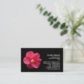 Carte De Visite Camelia rouge - Noir (Debout devant)
