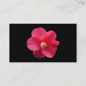 Carte De Visite Camelia rouge - Noir (Dos)