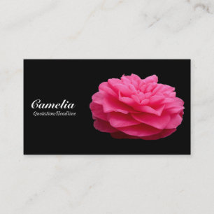 Carte De Visite Camelia rouge - Noir