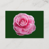 Carte De Visite Camélie rose 2 - Vert foncé (Dos)