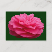Carte De Visite Camélie rose 3 - Vert foncé (Dos)