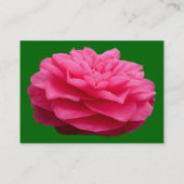 Carte De Visite Camélie rose 3 - Vert herbe (Dos)