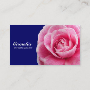 Carte De Visite Camélie rose II - bleu marine 000066
