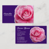 Carte De Visite Camélie rose II - Violet profond 330066 (Devant / Derrière)