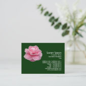 Carte De Visite Camélie rose - Vert foncé (Debout devant)
